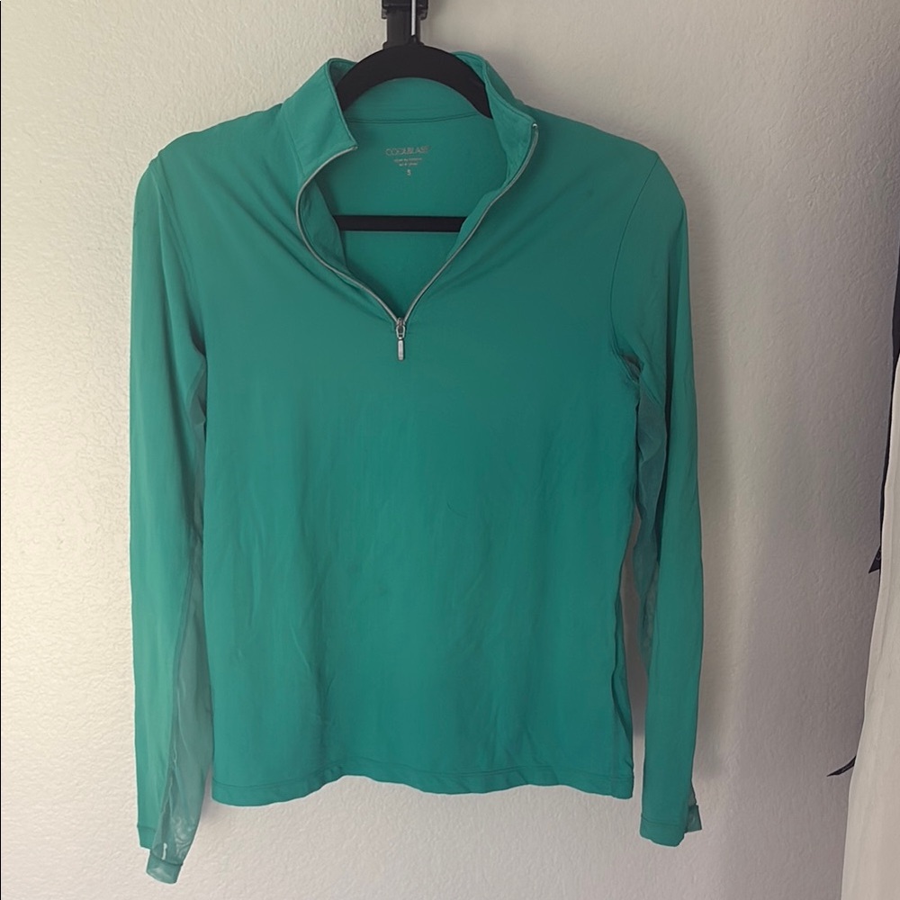 Jade Fitted Long Sleeve Zippered Top